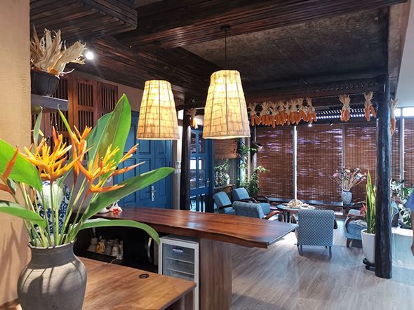 Reception area for our travelers