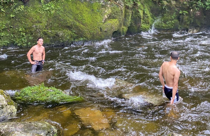 Snorkeling in Du Gia Waterfall