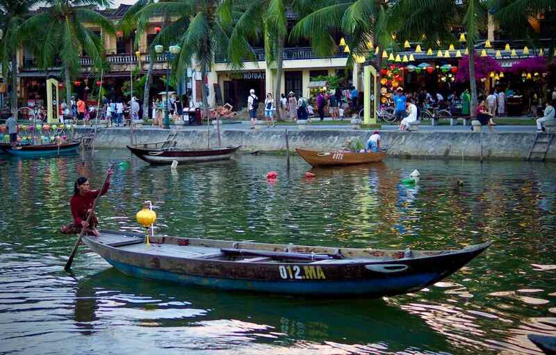Boats on the Thu Bon River