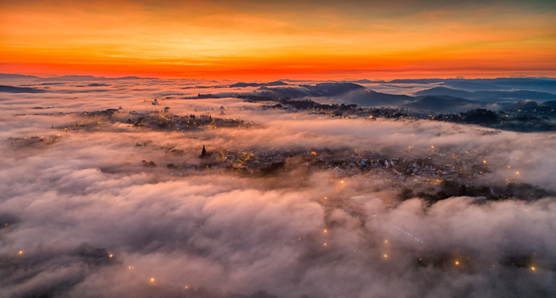 Dalat at dawn - Photo: Vnexpress
