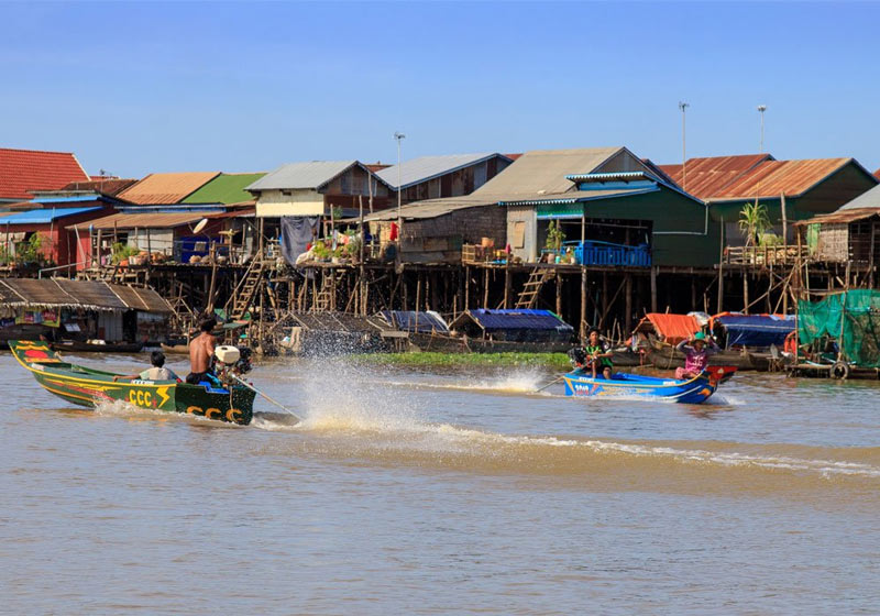 The floating village of Kampong Khleang