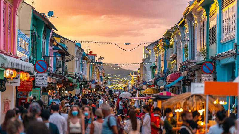 The picturesque streets of Phuket Town