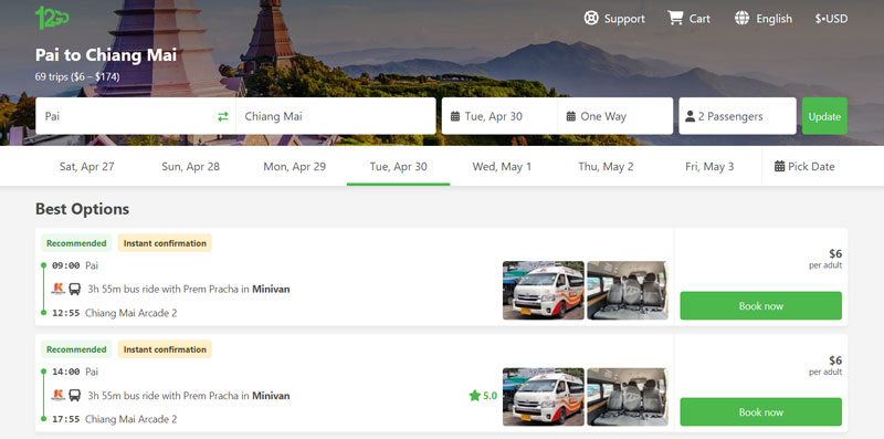 Chiang Mai to Pai