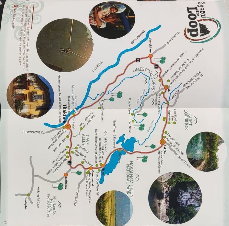 Thakhek loop map