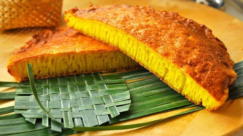 banh bo Coconut honeycomb cake