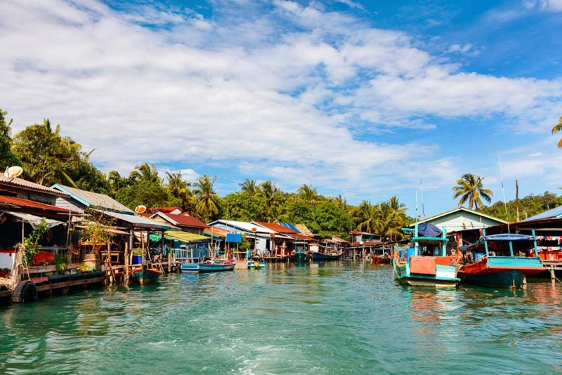Fishing village in Koh Rong, Cambodia 