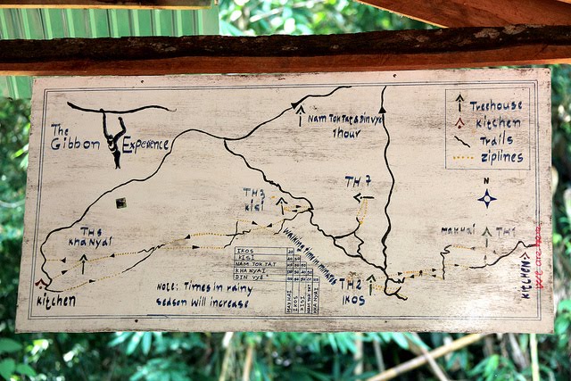The route of the Gibbon Experience