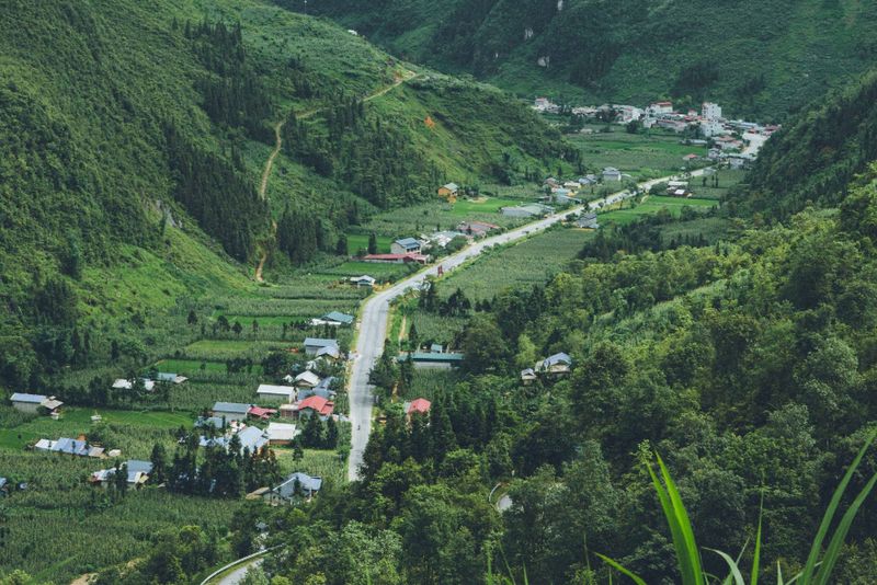 Scenic view of Pho Cao village on the Ha Giang Loop Vietnam
