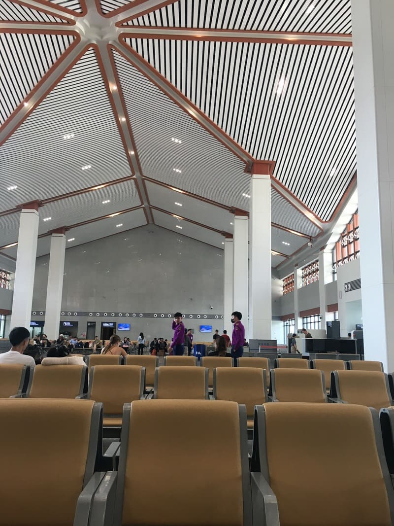 The high-speed train station