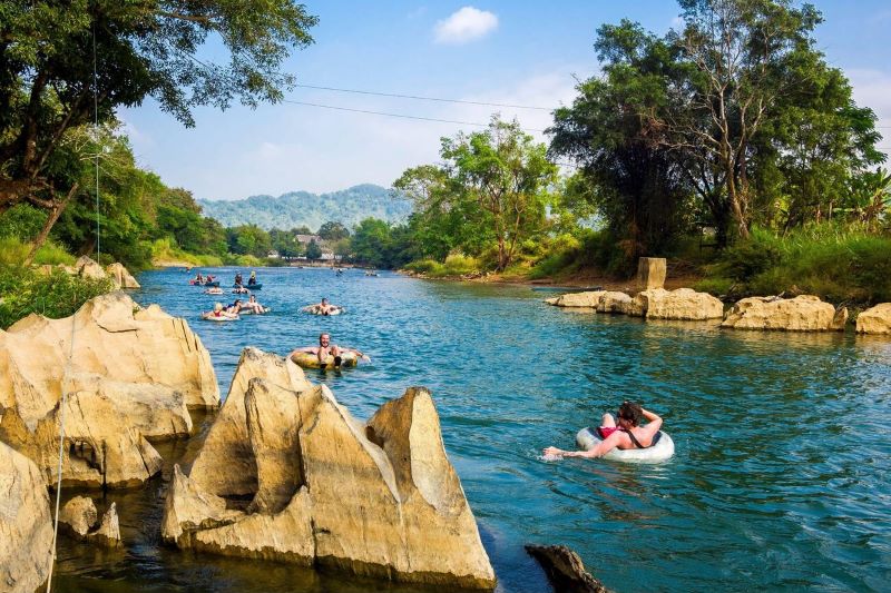 Nam Song River in Vang Vieng