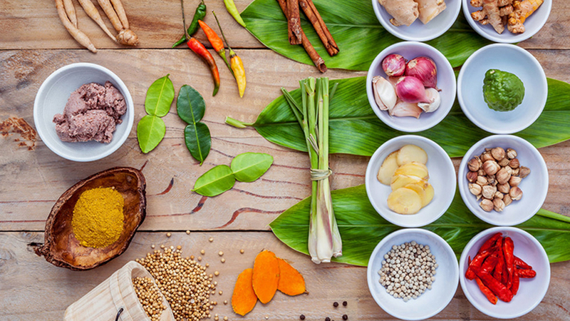 Popular spices in Thai cuisine