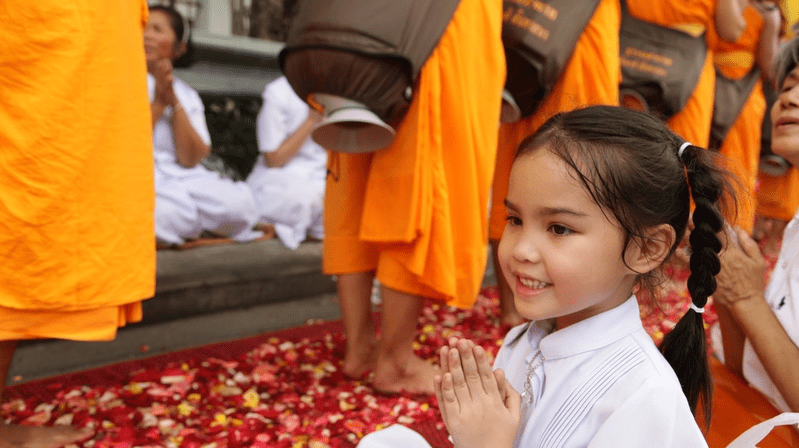 A Child Expresses Wai