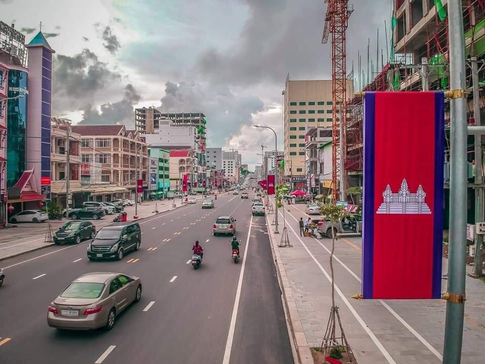 In the city center of Phom Penh