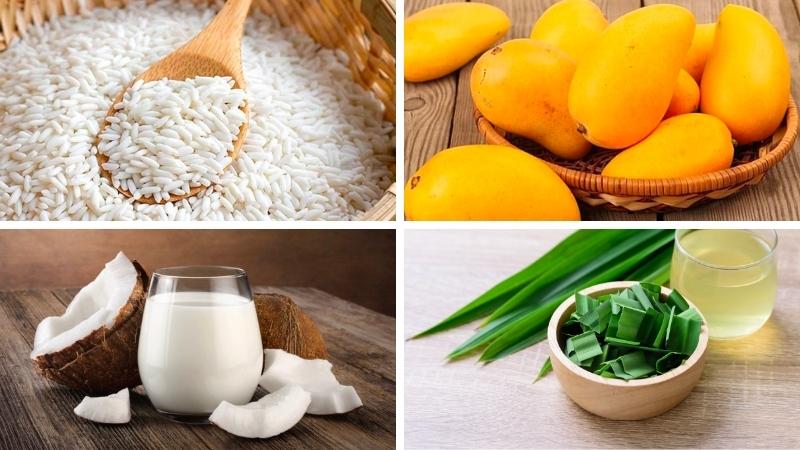 Thai dessert ingredients