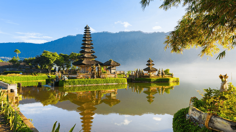                      The town of Ubud, in the uplands of Bali, Indonesia