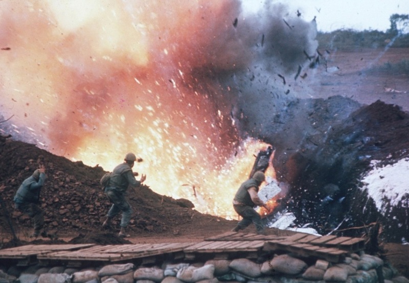 US ammo bay in Khe Sanh destroyed by the Liberation Army (Robert J. Ellison)