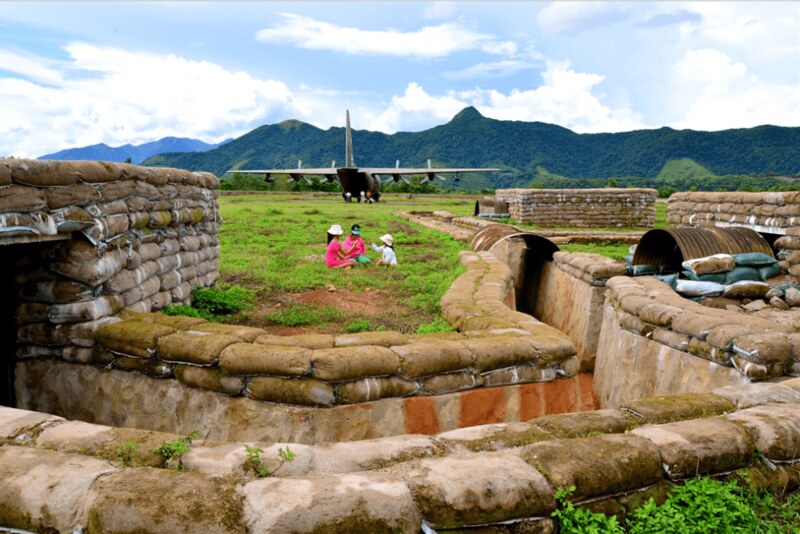 Though the war ended long ago, the base remains preserved today