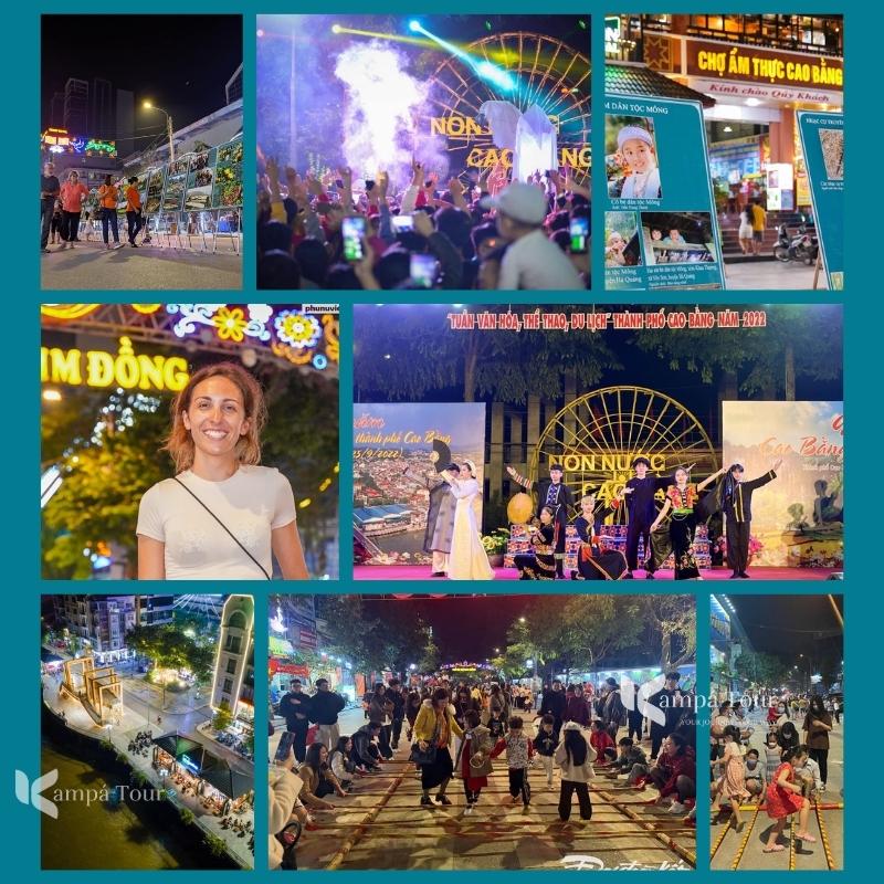 Bustling evening in Cao Bang
