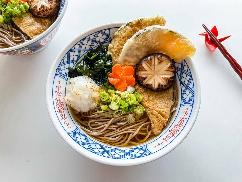 Toshikoshi Soba, a traditional Japanese New Year's Eve dish, symbolizes health and luck