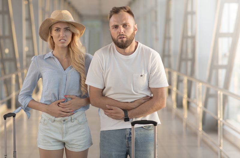 hurting while traveling