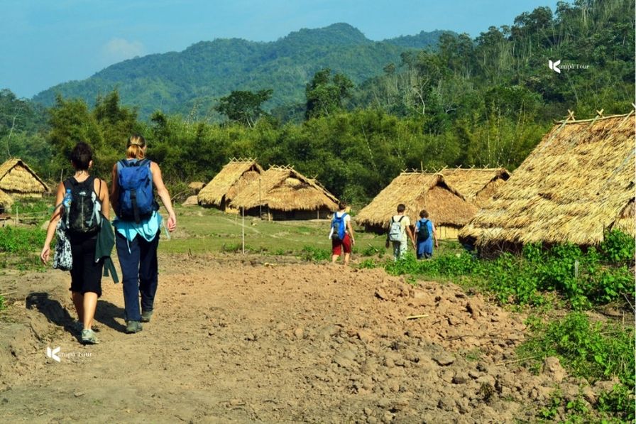We started our trekking journey at Toup village.