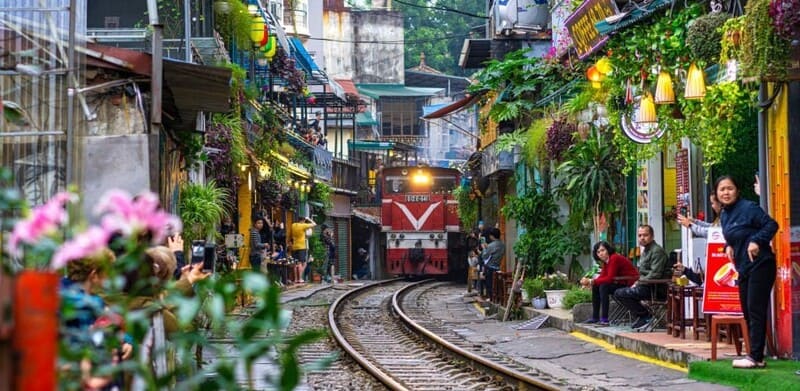 The train street in Hanoi
