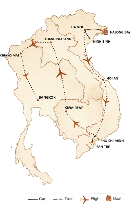 21-Day Journey through Vietnam, Cambodia, Laos and Thailand