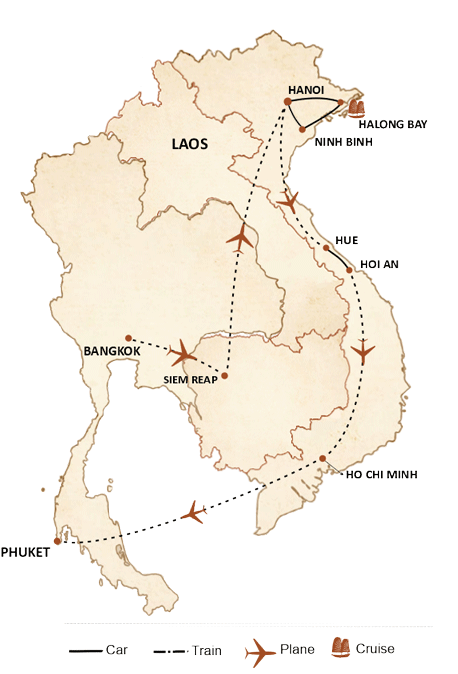Indochina Adventure: 20-Day Across Thailand, Cambodia, and Vietnam