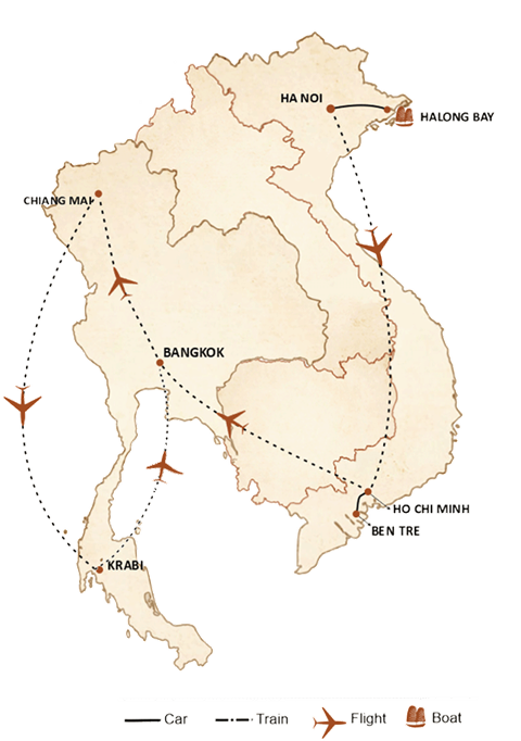 15 Days in Vietnam & Thailand: Discover Hanoi to Bangkok