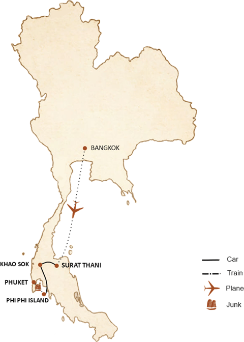 From Bangkok to Tropical Nature & Beach 10 days
