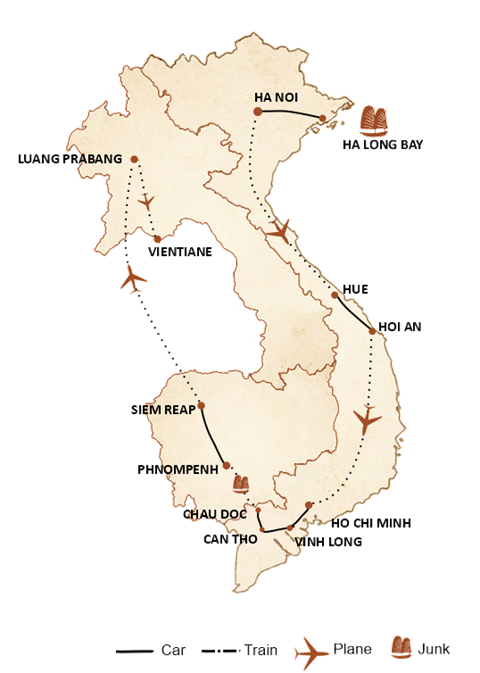 Best of Vietnam Cambodia and Laos Tour in 3 Weeks
