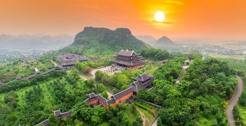 Bai Dinh Pagoda is a large pagoda complex with many Asian records.