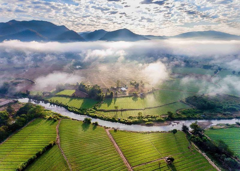 Hiking trails and panoramic views in the hills of Northern Thailand.